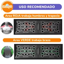 Shang's Tabla push ups para lagartijas tabla para lagartijas tablero para flexiones - Negro - Ver 5