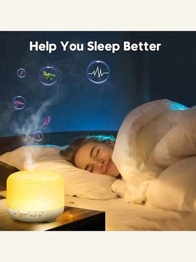 1 máy khuếch tán tinh dầu thơm 500ml, máy tạo độ ẩm 7 màu dùng nguồn USB, đèn LED nhiều màu yên tĩnh, hẹn giờ phun sương siêu âm dung tích lớn