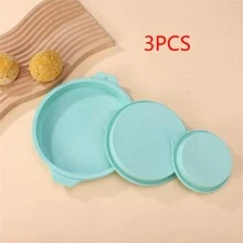 Zestaw 3/1 okrągłych silikonowych foremek do ciasta w różnych rozmiarach, nieprzywierających, elastycznych, łatwych do usunięcia, składanych silikonowych foremek do pieczenia w domu, profesjonalnych wypieków, do wypieku ciasta wielowarstwowego, foremek do chleba, foremek do tostów, foremek do ciasta, narzędzi do pieczenia z powłoką nieprzywierającą - Wielokolorowe - Zobacz 15