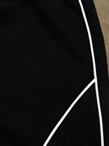 Yemwry Bermuda casual da uomo, tinta unita e con motivi a righe, adatti per la spiaggia
