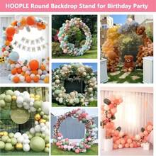 Floral Arch Kit - 1Set Gold Metal Round Party Arch Frame - Sturdy, Easy-To-Assemble Decoration For Weddings, Birthdays, Parties And Anniversaries - Versatile Backdrop For Indoor/Outdoor Celebrations - Gold - View 12