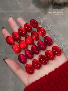 annies 16ml/1 conjunto Série Rosas da Noite 6 Cores Esmalte de Unhas Gel Efeito Gato, 2025 Vermelho Cereja Mais Novo Efeito Gato Manicure DIY Unhas - Multicolorido - Visão 7