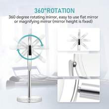 20X Magnifying Makeup Mirror,Double Sided 1X & 20X Magnifying Mirror With Stand,Tabletop Magnified Vanity Mirror With 360°Rotation For Bathroom Or Bedroom 7.8 Inch - 8吋 - 查看 3