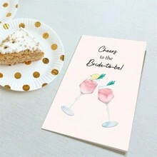1pc Funny Bridal Shower Card, Wedding Congratulations Card, Bachelorette Party Card, Bridal To Be Gift, Cheers To The Bride To Be