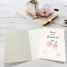 1pc Funny Bridal Shower Card, Wedding Congratulations Card, Bachelorette Party Card, Bridal To Be Gift, Cheers To The Bride To Be
