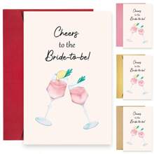 1pc Funny Bridal Shower Card, Wedding Congratulations Card, Bachelorette Party Card, Bridal To Be Gift, Cheers To The Bride To Be