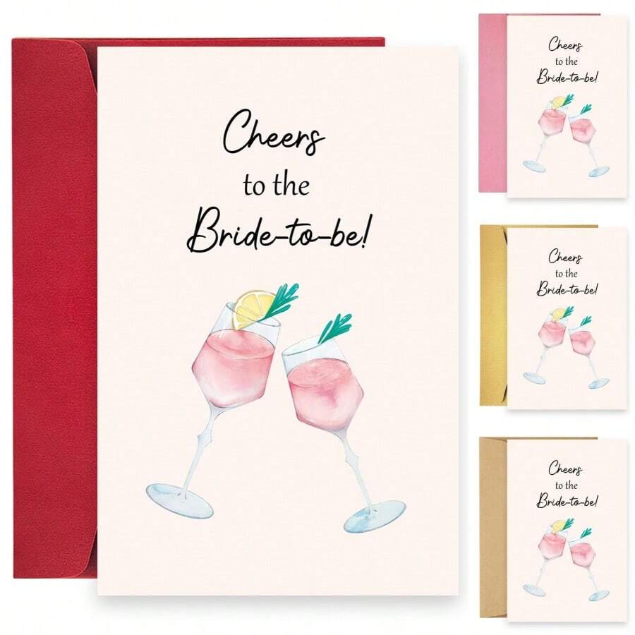 1pc Funny Bridal Shower Card, Wedding Congratulations Card, Bachelorette Party Card, Bridal To Be Gift, Cheers To The Bride To Be