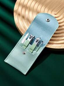 Set di manicure 4/7 pezzi, set per la cura delle unghie da viaggio, set di strumenti per la rimozione della cera auricolare, set di strumenti per manicure/pedicure per uomo e donna, set professionale di forbicine per unghie