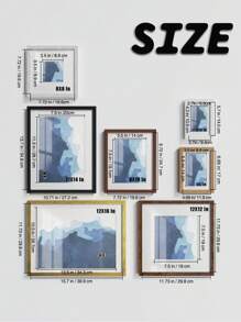 精美相框，尺寸可选4x6、5x7、8x8、8x10、12x12、11x14、12x16英寸，方形和长方形人像相框，适合壁挂或桌面摆放，颜色可选黑色/白色/木色/棕色/金色 - 多色 - 查看 6