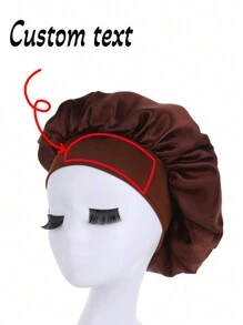 Customized Wide-Banded High Elasticity Satin Sleep Cap, Ladies Beauty Hair Care Treatment Cap, Postpartum & Chemotherapy Cap, Hair Drying Cap Back To School - Multicolor - View 9