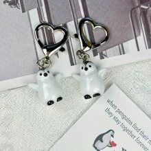 Eres mi tarjeta de felicitación del abrazo de bolsillo del pingüino, emparejada con un lindo llavero con colgante de pingüino en 3D en forma de corazón - Un adorno de pareja de pingüinos de resina para bolsos y auriculares, llavero de mujer con anillo de tarjeta en forma de corazón, regalo ideal para el Día de San Valentín, cumpleaños único, aniversario de boda, llavero de pingüino abrazando con amor, para mejores amigos, esposa, esposo, novio, novia