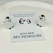 Jesteś moim pingwinem, kieszonkowy uścisk z kartą zachęty - zawiera trójwymiarowego pingwina z żywicy, słodka mała kartka dla Twojego partnera na Walentynki, serdeczny mini prezent, wyjątkowy prezent urodzinowy/rocznicę ślubu, mini kartka z pozdrowieniami, prezent dla przyjaciół, na Dzień Matki, Dzień Ojca, aby wyrazić "Tęsknię za Tobą", prezent z pozytywną energią dla małych firm, dla Twojego chłopaka/dziewczyny, Twojej ukochanej osoby
