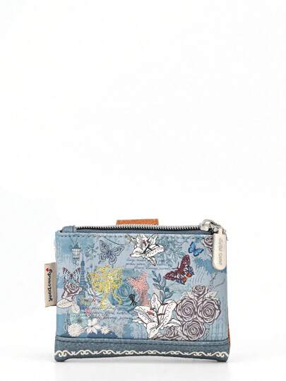 Sweet & Candy Fashion Short Wallet, Card Holder, Coin Purse, PU Leather, Cute Cartoon Printed, Original Design, Lightweight, Portable, Travel, School, Commute, Retro, College