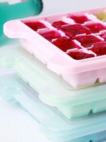 CAFELFFE 1/2 件冰箱冰格硅胶模具，现代透明 24 格冰箱冰格制造托盘