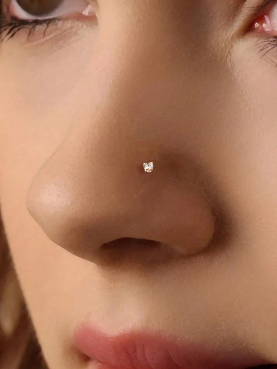 2pcs S925 Sterling Silver Plated Gold Nose Studs, Minimalist Low-Irritation Unisex Mini Piercing Jewelry, Suitable For Daily Wear By Men And Women