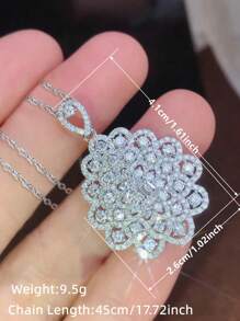 1 件漂亮方晶锆石项链吊坠，适合女士情人节礼物结婚珠宝、妈妈、母亲、母亲节、礼物 - 1# - 查看 6