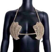 时尚夸张贝壳比基尼身体链配水钻，性感夜店派对必备 - 多色 - 查看 4