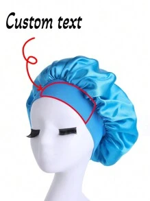 Customized Wide-Banded High Elasticity Satin Sleep Cap, Ladies Beauty Hair Care Treatment Cap, Postpartum & Chemotherapy Cap, Hair Drying Cap Back To School - Multicolor - View 18