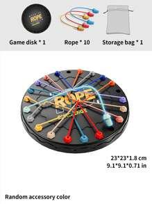 1pc String Untying Challenge Game, String Puzzle Game, Multi-Player Interactive Desktop Game For Family Gathering, Logic Training Toy, Holiday Party Prop Gift (Accessory Color Random) - Rope Untying Challenge Game - View 10