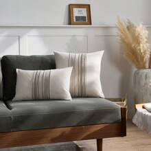 1 件现代简约拼布抱枕套，适用于家庭/房间/办公室/客厅/沙发装饰（无枕芯） - 彩色 - 查看 5
