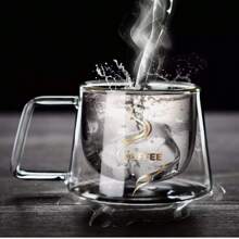 1 件和 2 件双层玻璃咖啡杯，带手柄，透明，保温防烫。适用于拿铁、意式浓缩咖啡、茶包和卡布奇诺。厨房用具，适合家庭聚会、生日和节日礼物。返校季 - 無色 - 查看 9