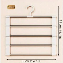 1 pièce Support pliant pour pantalons économisant de l'espace - Boîte d'organisation de penderie en acier inoxydable multi-couches, convient pour les jeans, leggings et pantalons, printemps, minimaliste, hauts d'été