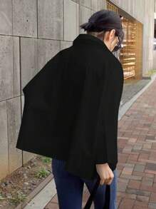 女士法式抽象人脸图案白色衬衫，复古魅力，长袖设计，适合商务面试、通勤、休闲放松等场合，简约优雅，是日常穿着、居家服、街头风的理想之选，也是完美的冬季穿搭，更是情人节的理想礼物。黑色 - 黑色 - 查看 9