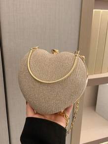 Bolsas de luxo Bolsas de mão Bolsas de mão quente Coração Forma Corrente Mulheres Senhoras Bolsas de noite