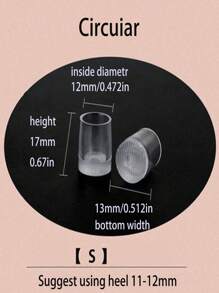 6 piezas/3 pares de protectores de tacón alto, fundas de repuesto para tacones de aguja, tiras antirruido, almohadillas resistentes al desgaste para reparación de tacones, protector de suela, ideas de regalo de accesorios - Transparente 3 pares - Ver 10