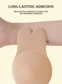 2 szt. wielokrotnego użytku nakładki na sutki w kształcie uszu królika, niewidoczne silikonowe nakładki samoprzylepne do biustonosza do uprawiania sportu i wykonywania push-upów