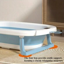 1pc Foldable Dog Lover And Dog Mom Love Bathing Basin, With Drain Plug - Made Of PP Material, Suitable For Bathing Cat Lover And Cat Mom Loves And Dog Lover And Dog Mom Loves, With Sturdy Support Legs, For Indoor And Outdoor Use, Space-Saving, Especially Suitable For Dog Lover And Dog Mom Loves
