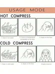 1pc Hot Compress Face Towel Masks, Reusable Facial Steamer Towel For Hot Cold Skin Care