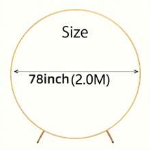 Floral Arch Kit - 1Set Gold Metal Round Party Arch Frame - Sturdy, Easy-To-Assemble Decoration For Weddings, Birthdays, Parties And Anniversaries - Versatile Backdrop For Indoor/Outdoor Celebrations - Gold - View 18