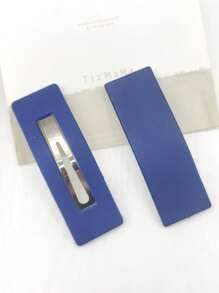 1 Pair Matte Solid Color Side Bangs Hair Clips, Women's Barrette Hair Accessories