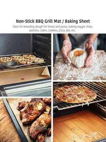 4pcs Reusable Oven Liners, Permanent Non-Stick Oven Liner Sheets, Heat Resistant (11.8 Inch X 15.7 Inch) - Brown 11.8in*15.7in - View 6