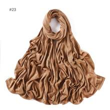 1 Piece Stretch Jersey Turban Stretchy Head Wrap Knit Headwraps Urban Hair Scarf Head Wrap Solid Color Ultra Soft Extra Long Breathable Head Band Tie For Women Casual - Multicolor - View 19