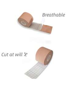 身体胶带和花瓣露背胸罩套装、透气乳房提升胶带、乳房提升运动胶带、适用于 AE 罩杯尺寸的一次性粘性乳房花瓣 - 彩色 - 查看 10