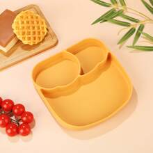 1 pezzo Piatto per bebè e bambini piccoli - Antiscivolo, con super forte quadrupla ventosa - Piatti in silicone con ventosa al 100% per neonati - Piatti divisi per bambini/neonati - Con ventose