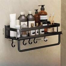 Giá để đồ treo tường, giá để đồ góc phòng tắm, móc treo khăn tắm, dụng cụ đựng đồ trong nhà vệ sinh, giá để đồ trong phòng tắm, phụ kiện phòng tắm thích hợp để đựng đồ dùng trong nhà bếp, phòng tắm, ban công. - Nhiều màu - Xem 14