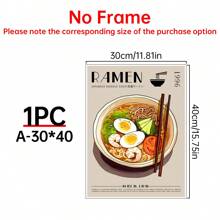 1 pièce Affiche de ramen japonaise, décoration murale pour cuisine, impression sur canevas alimentaire, art alimentaire ramen, décoration de cuisine moderne, sans cadre, art mural sur canevas moderne, affiches pour chambre, accessoires de décoration de chambre, décoration d'intérieur, décoration de chambre esthétique, décoration occidentale, décoration de salon, chambre, bureau