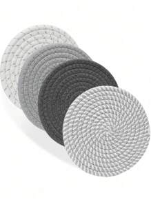 4 件套耐热垫套装，适用于火锅和煎锅，防污垫，烹饪和烘焙配件，新房和农舍必备家居装饰