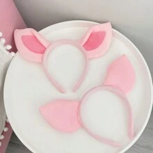 1件/2件套可爱粉色猪耳朵发箍，萌趣卡通动物耳朵发饰，女士发箍发带 - 彩色 - 查看 4