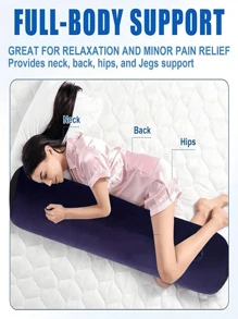 Cylindrical Inflatable Pillow Lumbar Inflatable Support Pillow - Blue Inflatable Joint Support Pillow, Leg Support Inflatable Pillow Travel Wedge Pillow With Multiple Functions, Ergonomic Streamline Car Seat, Office Chair, Recliner And Bed - Multicolor - View 1