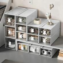 Rabbit Kawaii Desktop Organizer Office Transparent Drawer Student Desk Stationery And Sundry Storage Shelf Pen Holder Stationery