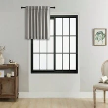 1 件或 2 件可选，捏褶窗帘布套装，可调节尺寸遮光窗帘，遮光房间遮光窗帘，适用于客厅、卧室、办公室、厨房 - 隔热 - 淺灰色 - 查看 27