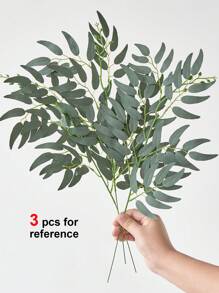 2 件/6 件人造意大利 Ruscus 绿叶茎 19.7 英寸仿柳叶茎人造绿叶喷雾用于婚礼花束拱门花饰桌子中心装饰花瓶填充物家居装饰