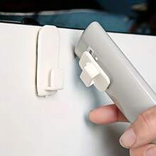 6pcs/Set Multi-Functional Self-Adhesive Hooks, Remote Control Holders, No-Drill And Damage-Free Strong Sticky Hooks, For Remote, Air Conditioner Remote Holder, Practical Wall Hooks - White - View 4