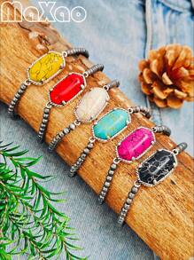 Vintage European & American Bohemian Style Turquoise Necklace For Women, Suitable For Party, Travel, Gift For Festivals & Anniversaries. Please Share Photo Review If You Like The Product.