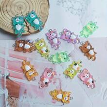 10/30 peças de artesanatos fofos de gatos de resina que brilham no escuro, adequados para fazer joias "faça você mesmo" - perfeitos para colares, pulseiras e chaveiros, acessórios para fazer joias