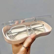 Surprised Puppy Pattern Glasses Case Transparent Portable Anti-Pressure Cloud Design Magnetic Suction Box Portable Myopia Glasses Retro Glasses Case Sunglasses Storage Men And Women - Cute Holiday Gift, Gender Reveal Party, Perfect For Birthdays, Weddings, Parties, The Perfect Gift For Colleagues, Friends, And Family, Back To School